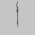 Ornate Snake Shaped Weapon Staff With Gold Purple Coiled Spiral And Metallic Texture