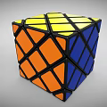 Colorful Cube Shaped Furniture With Unique Design And Orange Finish