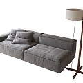 Double sofa sofa floor lamp 3d model