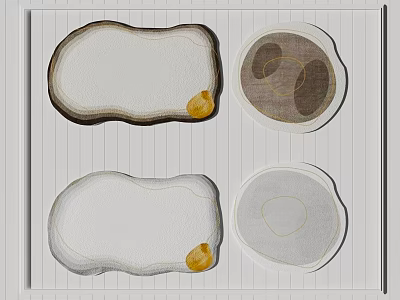 Stylish Shaped Rugs With Unique Patterns And Creative Design Elements For Home Decor 3d model