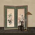 New Chinese Style Screen Partition 3d model