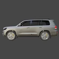 Silver Toyota Land Cruiser SUV With Modern Design And Alloy Wheels