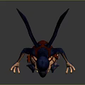 Fantasy Winged Humanoid Game Character With Large Nose Leather Armor And Tail