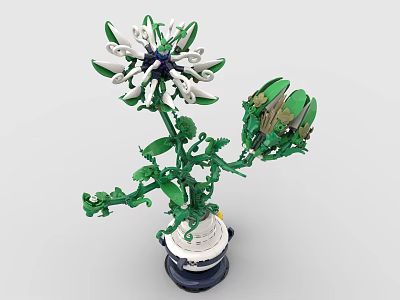 LEGO toy blocks Epiphyllum plant flowers 3d model