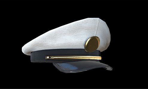 Modern Hat Ship's Hat 3d model