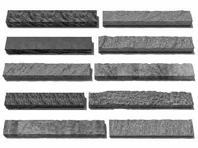 Various Styles Of Natural Rockery Stones With Distinct Textures And Shapes For Landscaping 3d model