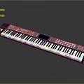 Professional Digital Electronic Keyboard With Touch Screen And Control Panel 3d model