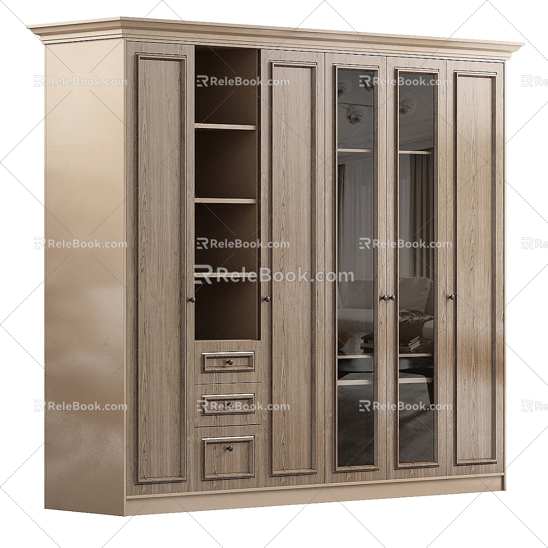 Modern wardrobe wardrobe 3d model