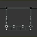 Sturdy Metal Equipment Frame Structure With Cross Beams For Machinery Mounting