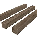Featured Dark Brown Wooden Pillars With Natural Wood Grain On Light Background