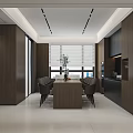Modern Open Concept Dining and Living Room Interior With Sofa Coffee Table And Decorative Lighting