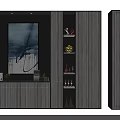 Modern Wooden Bookcase With Open Shelves And Decorative Artwork Display Design