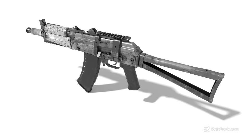Game Movie Character Equipped With Tactical Rifle Featuring Detailed Metal Parts 3d model 