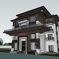 Modern Single-Family Villa Country House Homestay Villa Country Villa 3d model