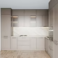 Modern Kitchen Interior Design With Sleek Cabinets Marble Countertop Built In Oven And Lighting