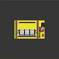 Industrial Mechanical Device With Yellow Base Silver Drum Red And Black Parts