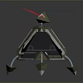 Green And White Geometric Mechanical Device With Red Laser And Metal Support Legs