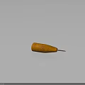 Orange Conical Shaped Household Tool With Textured Surface And Metal Pin