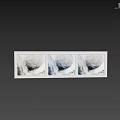Abstract Art Composition With Flowing Black White Gray Lines And Textured Elements