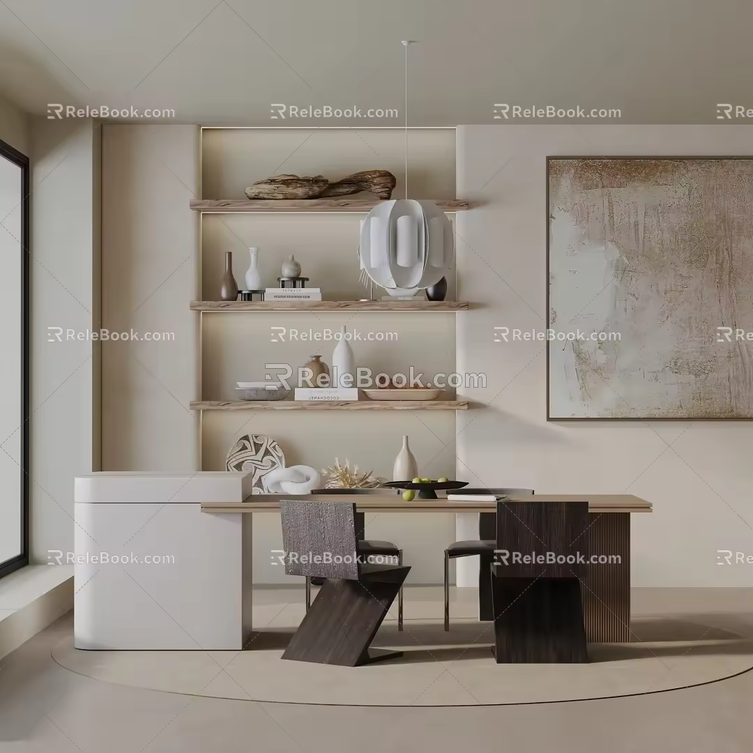 Modern table combination 3d model
