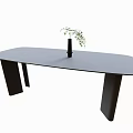 Modern Dining Table Rectangular Dining Table 3d model