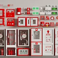 Essential Fire Safety Equipment Collection Featuring Extinguishers Hydrants Cabinets Alarms And Lights