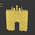 Puerto Rico Gate Ancient Gate San Juan Gatehouse Stone Gatehouse in Puerto Rico 3d model