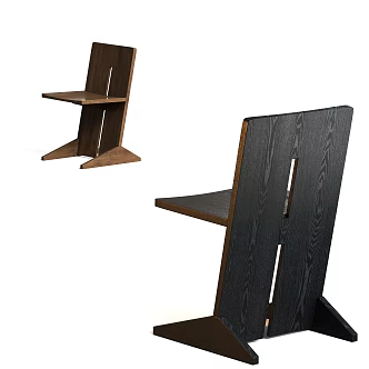 Modern Middle Ancient Dining Chair 3d model