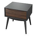 Nordic Simple Bedside Table Bedside Cabinet Low Cabinet Decorative Cabinet 3d model