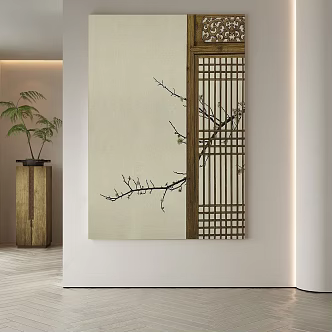 New Chinese Hanging Paintings Chinese Hanging Paintings Zen Hanging Paintings Living Room Hanging Paintings Bedroom Hanging Paintings Study Room Hanging Paintings Tea Room Hanging Paintings Plant Hanging Paintings 3d model