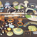 Various Types of Colorful Playground Equipment For Kids Outdoor Play Areas