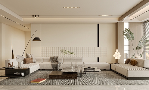 modern living room 3d model