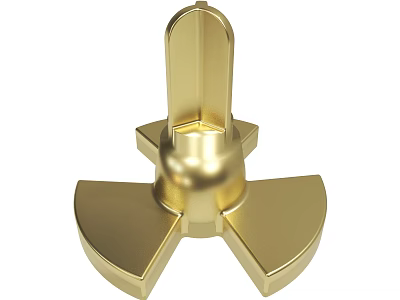 Golden Metal Decorative Ornament With Sleek Polished Surface And Modern Design 3d model