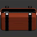 Red Portable Household Storage Utility Case With Black Accents And Durable Design