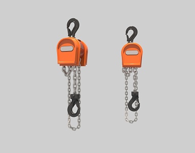 Modern manual hoist 3d model