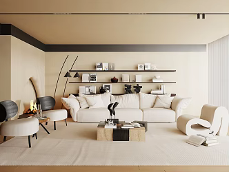 modern living room 3d model