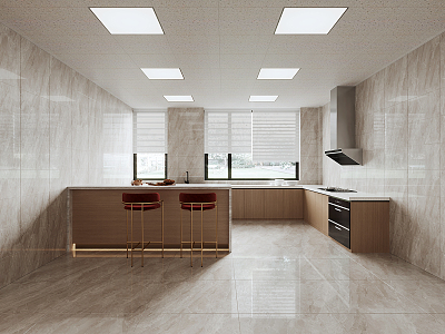 Modern Kitchen Back Kitchen 3d model