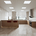 Modern Kitchen Back Kitchen 3d model