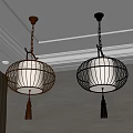 Cage Design Pendant Lights With Metal Frames And Tassels For Indoor Ceiling Interior Decor
