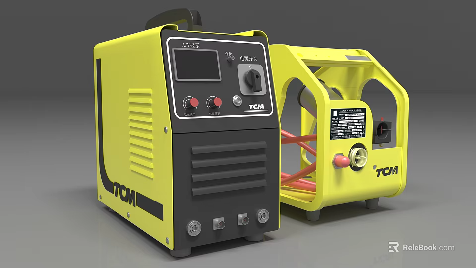 TCM Industrial Equipment Yellow And Black Professional Machines For Industrial Use 3d model 