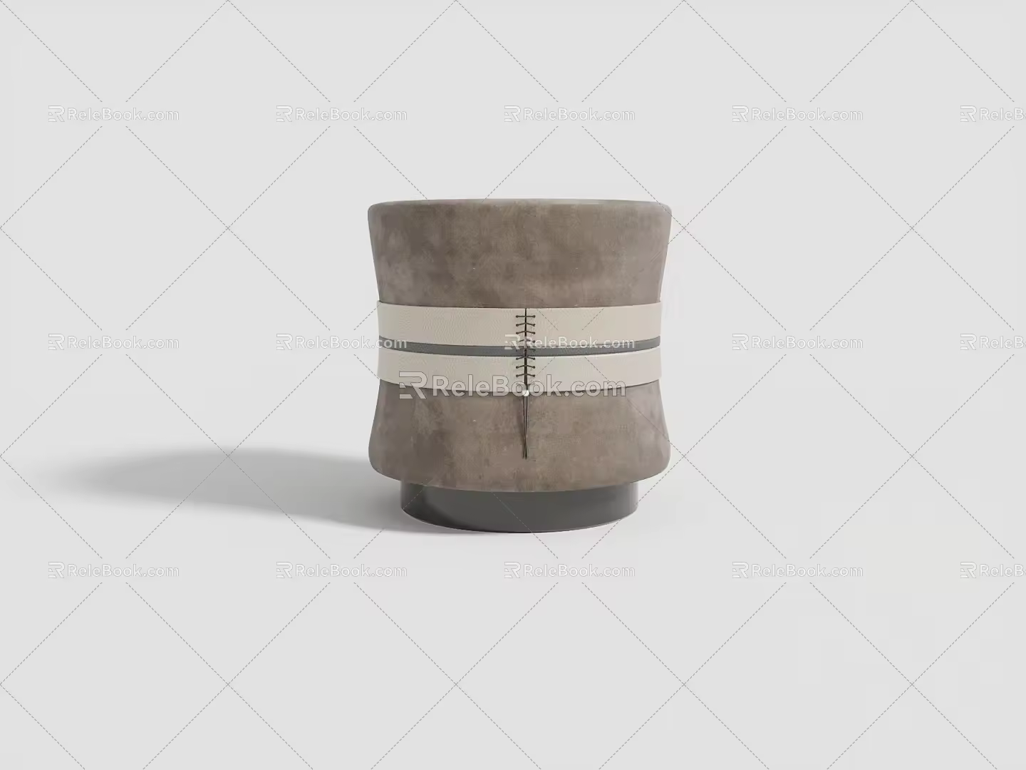 Nordic Simple Low Stool 3d model