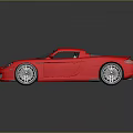 Red Sports Car With Sleek Aerodynamic Design And Shiny Reflective Surface