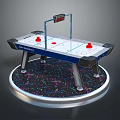 Air Hockey Table With Scoreboard Red Strikers And Playing Surface
