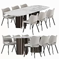 Dining Table and Chair Island Table Island Table Dining Table Round Table and Chair Tableware Sideboard 3d model