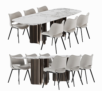 Dining Table and Chair Island Table Island Table Dining Table Round Table and Chair Tableware Sideboard 3d model