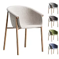 Modern Upholstered Accent Chair With Wooden Legs Comfortable Armrests And Multiple Colors