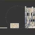 Creative Building Block Bookcase With Multi Layer Structures And Scattered Blocks