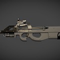 Submachine gun P90 gun automatic submachine gun 3d model