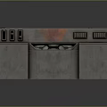 Industrial Style Control Panel With Metal Panels Buttons Knobs And Display Screens