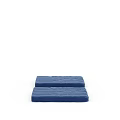 Two Person Blue Textured Cushions With Soft Fabric For Comfortable Seating